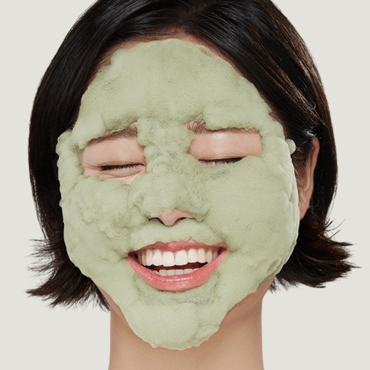 Korean Carbonic Acid Holy Basil Bubble Facial Mask Exfoliating Deep Cleansing Remove Blackhead Shrink Pore Oil Control Skin Care