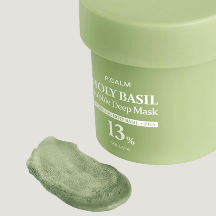 Korean Carbonic Acid Holy Basil Bubble Facial Mask Exfoliating Deep Cleansing Remove Blackhead Shrink Pore Oil Control Skin Care
