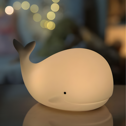 Lámpara ballena recargable con iluminación LED cálida
