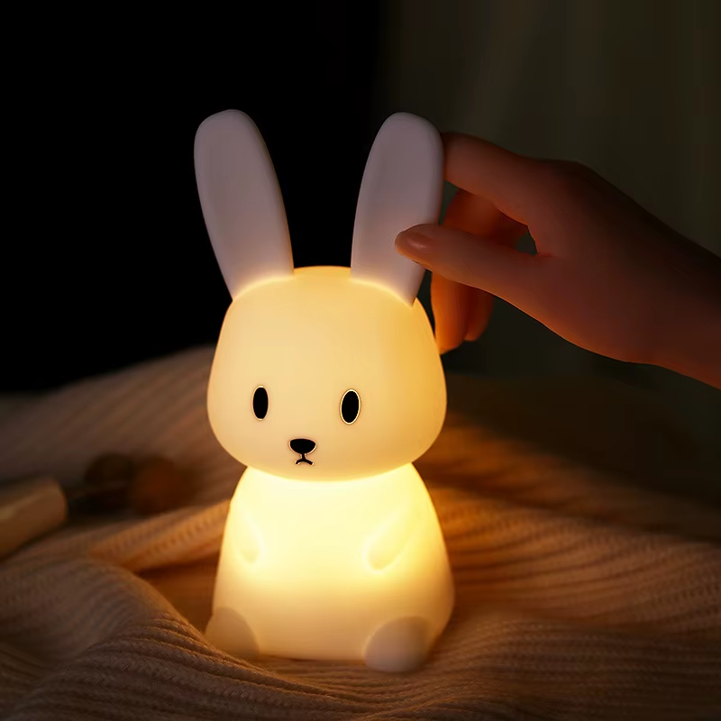Lámpara conejo recargable con luz LED cálida