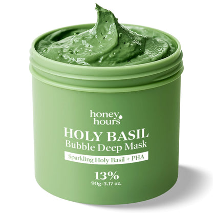 Mascarilla burbujeante purificante de albahaca sagrada