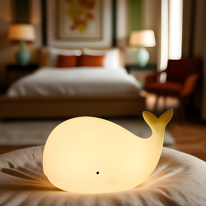 Lámpara ballena portátil con diseño tierno para habitación infantil