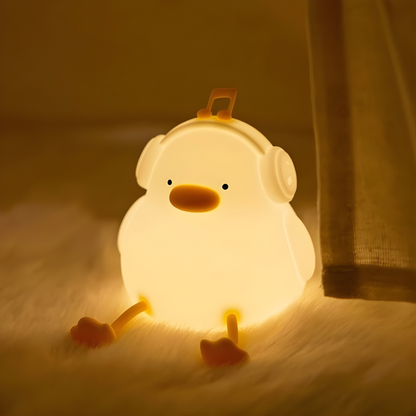 Lámpara decorativa infantil de pato con iluminación cálida y relajante