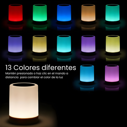 lámpara de noche recargable por USB con intensidad variable