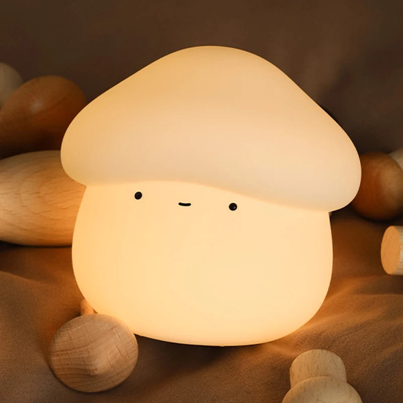 Seta luminosa de silicona suave encendida en habitación infantil