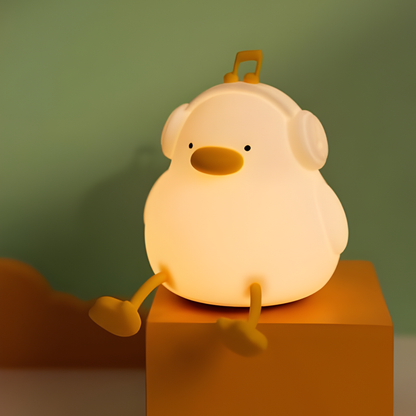 Lámpara infantil recargable de pato con luz cálida para dormir bebés
