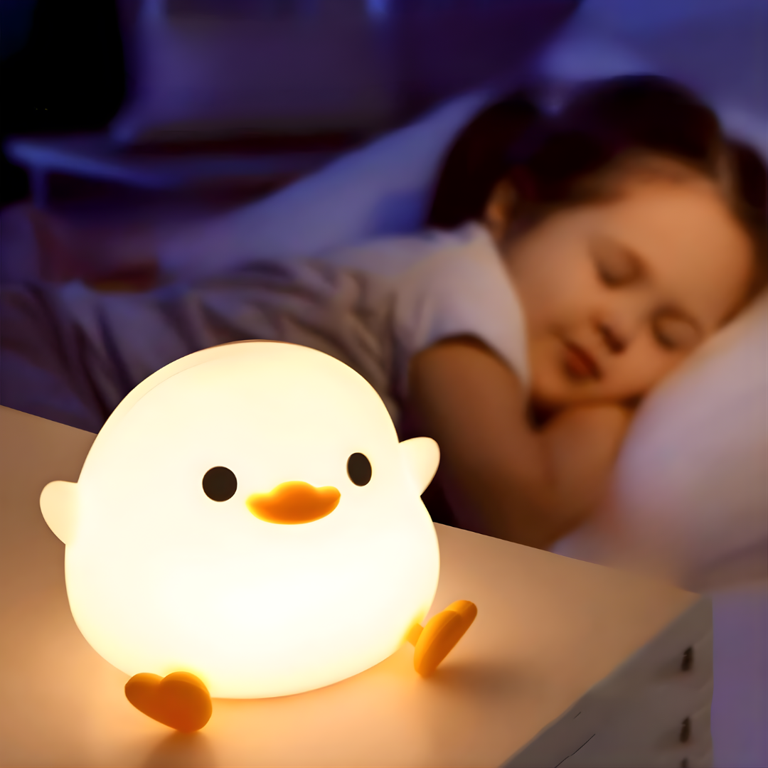 Pato Luminoso de silicona suave, perfecto para que los niños lo abracen
