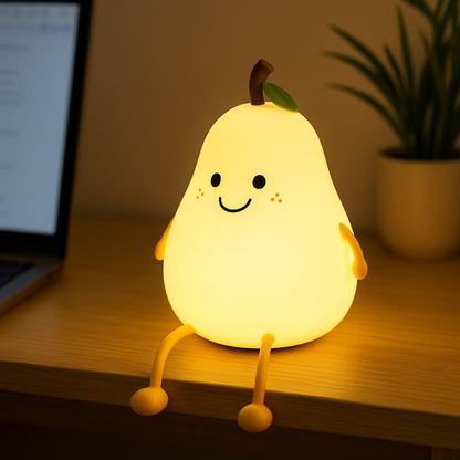 Lámpara infantil en forma de pera con luz LED cálida y suave