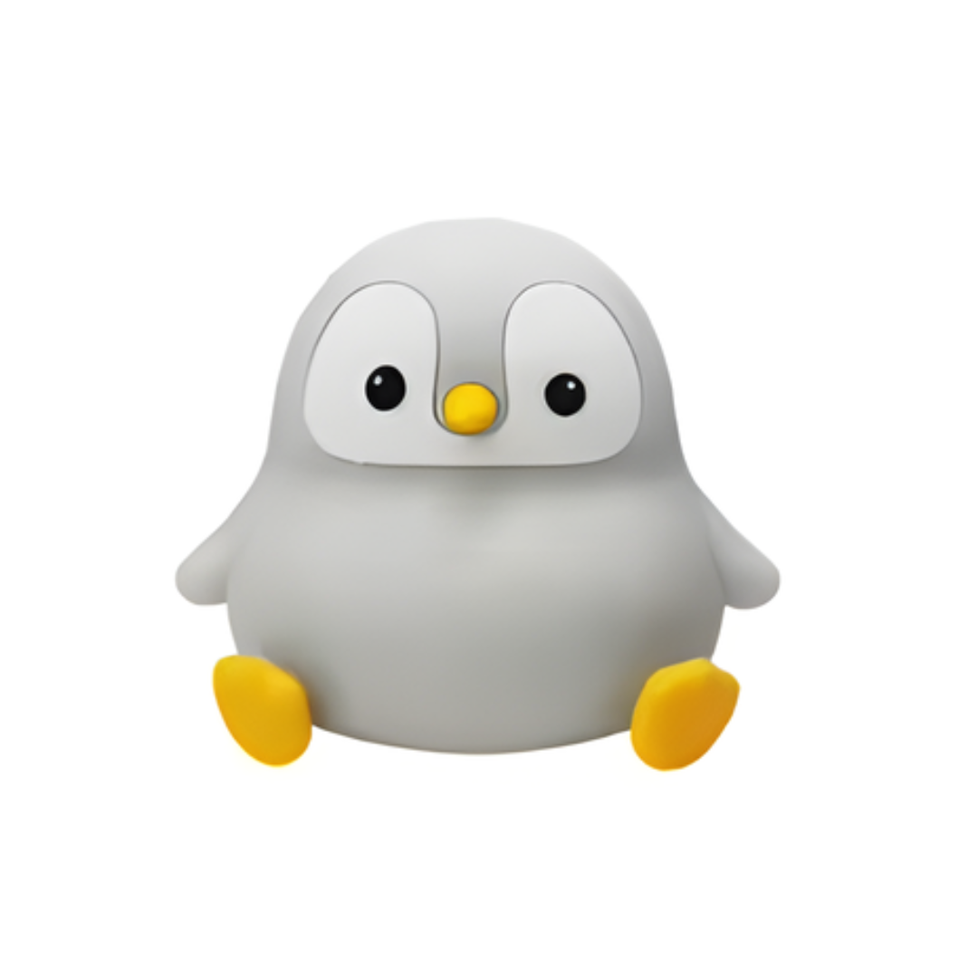 Lámpara nocturna de pingüino ideal para crear un ambiente tranquilo y seguro
