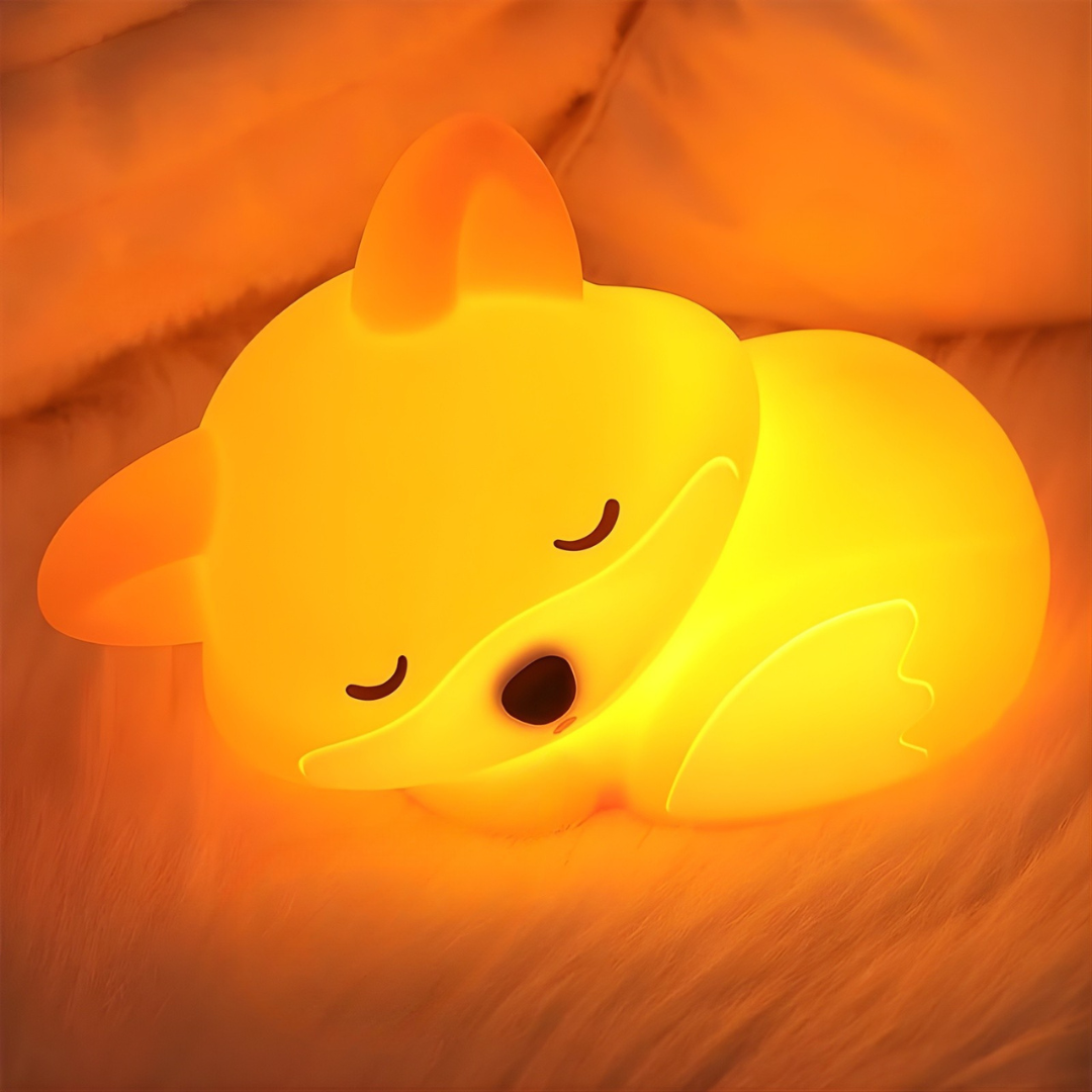 Zorro luminoso – Luz LED nocturna de silicona para niños