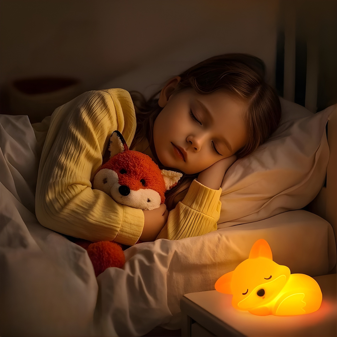 Zorro luminoso – Luz LED nocturna de silicona para niños