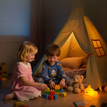 Zorro luminoso – Luz LED nocturna de silicona para niños