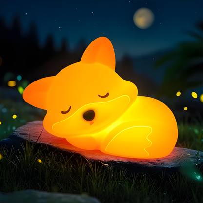 Zorro luminoso – Luz LED nocturna de silicona para niños