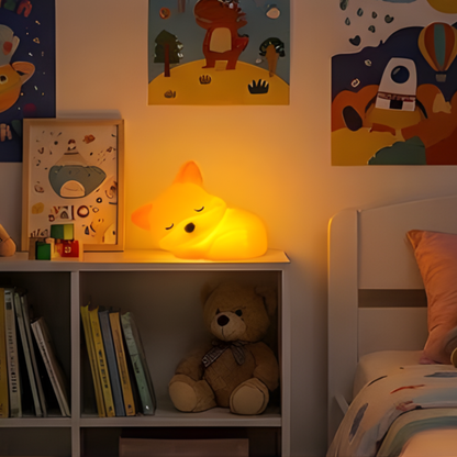 Zorro luminoso – Luz LED nocturna de silicona para niños