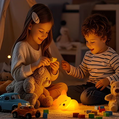 Zorro luminoso – Luz LED nocturna de silicona para niños